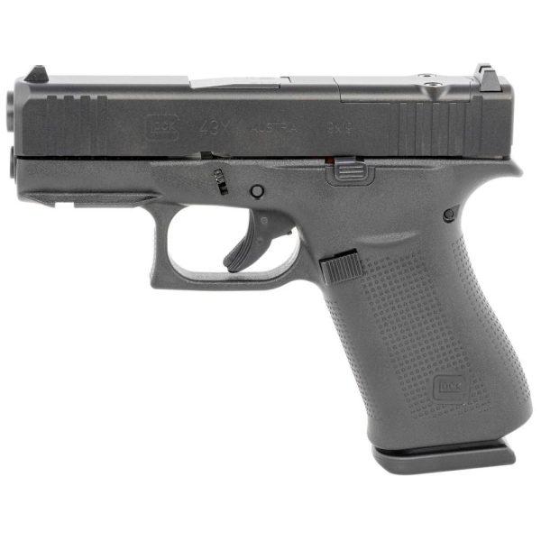 Glock 43x MOS Subcompact Handgun 9mm Luger 10rd Magazines (2) 3.41" Barrel Black Front Rail Austria