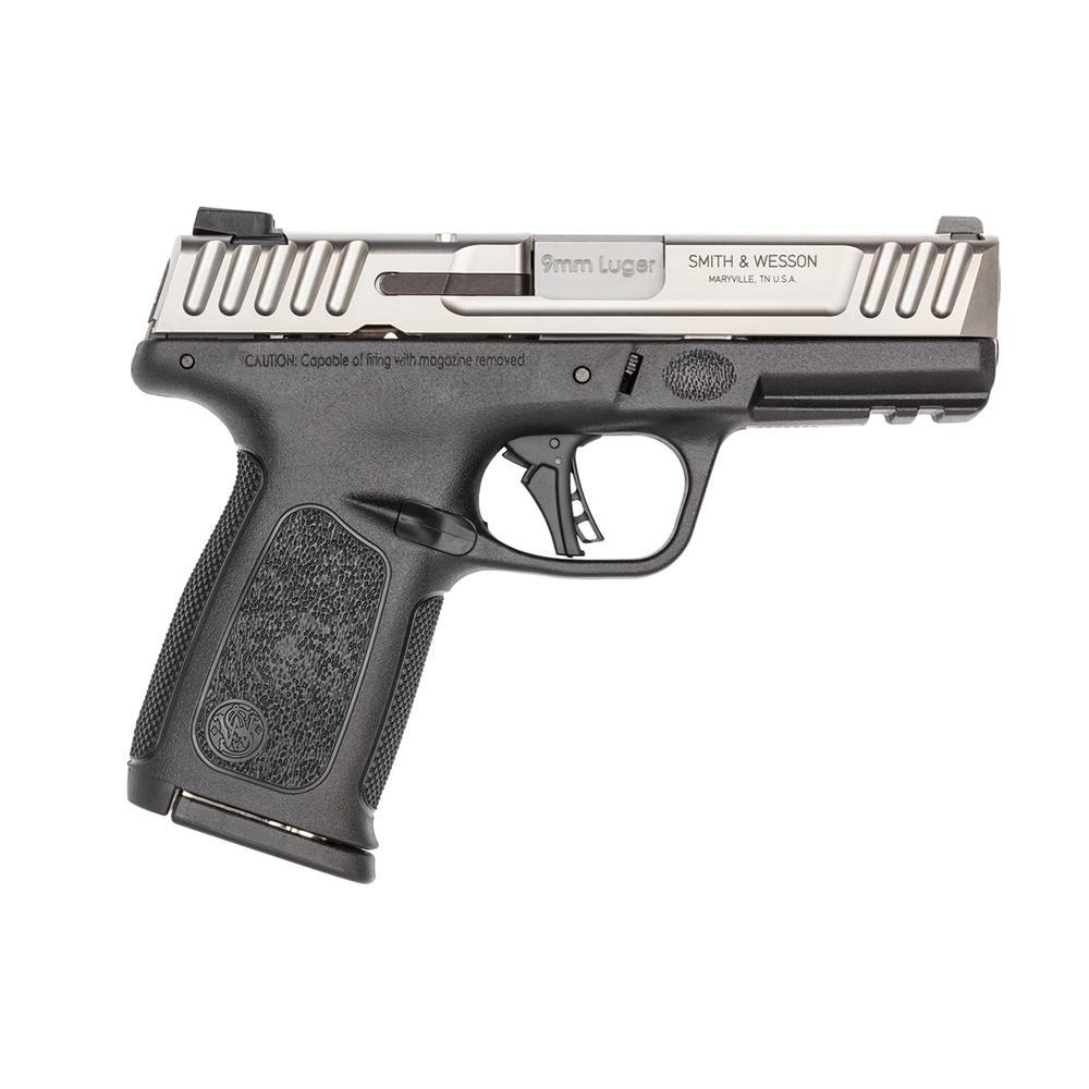 S&W SD9 2.0 Handgun 9mm Luger 16rd Magazine(1) 4" Barrel White Dot Sights No Thumb Safety 2-Tone