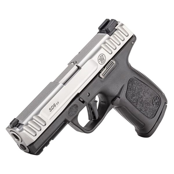 S&W SD9 2.0 Handgun 9mm Luger 16rd Magazine(1) 4" Barrel White Dot Sights No Thumb Safety 2-Tone